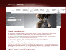 Tablet Screenshot of personaltrainerinsurance.ca